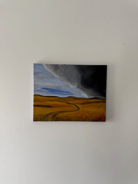 Chinook Clouds over Prairies- Hand-painted canvas