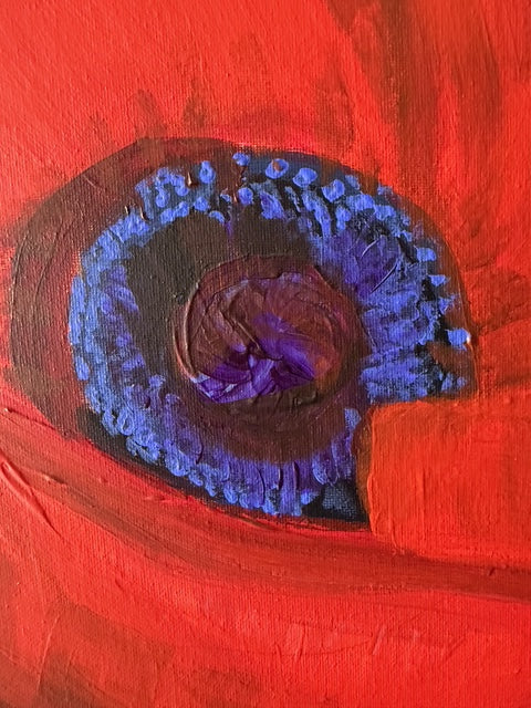 Red Poppies- Hand-painted canvas