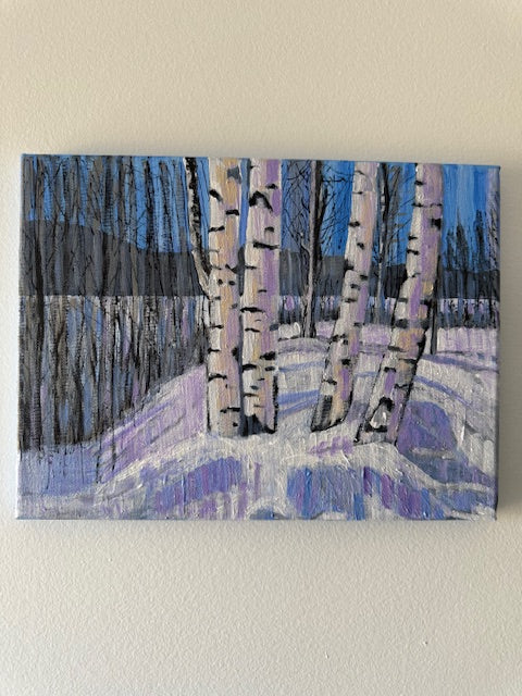 Birch Trees- Hand-painted Original on Canvas